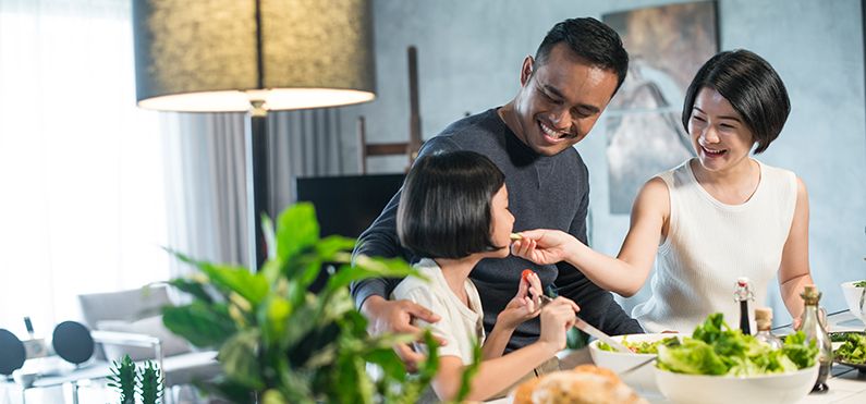 Parents showing appreciation and love for their child